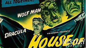 House of Dracula 1945 Vintage Horror Monster Movie Poster with Frankenstein and Wolf Man (One Sheet)
