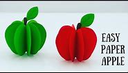 How To Make Easy 3D Paper APPLE For Kids / Nursery Craft Ideas / Paper Craft Easy / KIDS crafts