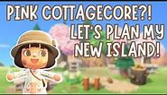 PLANNING MY PINK FORESTY COTTAGE CORE ISLAND | Mood Board Speed Build | Let's Play Animal Crossing