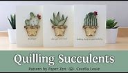 Quilling Succulents Greeting Card - Pattern and Tutorial - Trailer