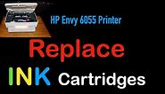 HP Envy 6055, 6055e Ink Cartridge Replacement !!