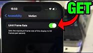 iPhone 14 Pro How To Enable & Disable 120hz/120fps (Promotion)