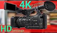 Sony z150 camera HD settings | 4K Settings | AVCHD / XAVC S HD settings