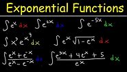 Integrating Exponential Functions By Substitution - Antiderivatives - Calculus