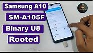 Samsung A10 SM-A105F Binary U8 Root Twrp install
