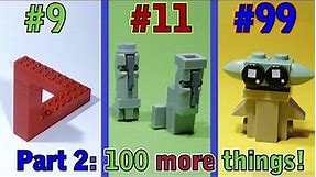 I built ANOTHER 100 LEGO things from 10 pieces each...