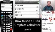TI-84 Plus Calculator Basic Features - Lesson 1