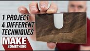 Woodworking Project | 4 Ways to Make a Pocket Business Card Holder