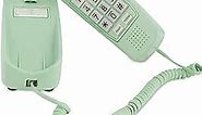 Land Line Telephones for Home - Corded, Easy-to-Use Big Button Telephone for Home Office, Seniors, and House Phone; Analog Desk Phone with Vintage Wall Phone Design - Home Phone, Earth Day Green