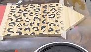 Cheetah print stencil to make these teacher gifts! #SVGFiles | Painted by Mandy