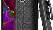 Holster Case with Belt Clip for Samsung Galaxy A71 5G UW VERIZON [NOT for A71/A71 5G] - Slim Heavy Duty Holster Combo - Phone Cover with Kickstand Compatible with Galaxy A71 5G UW - Black