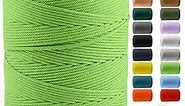 Macrame Cotton Cord 5mm x 328yds, ZUEXT Natural Handmade Caramel Braided Cords 4 Strands Knitted Rope String for Craft Wall Hanging Weaving Tapestry Dream Catchers Hanger DIY Gift (300m)