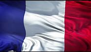 France Flag 5 Minutes Loop - FREE 4k Stock Footage - Realistic French Flag Wave Animation