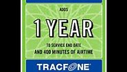 Tracfone 1 Year of Service & 400 Minutes