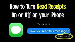 How to Turn Read Receipts On or Off on Your iPhone