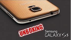 Samsung galaxy s5 gold unboxing