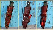 New Design & Airbrushed ( Camouflage ) Leather Knife Sheaths & Danglers.