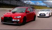 Nissan GTR vs Mitsubishi EVO FQ 400 - Fifth Gear