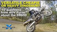 DR650 versatile cheapie or heavy dinosaur? 10 questions from ADV Pulse!︱Cross Training Adventure