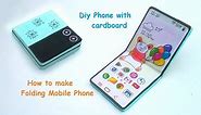 how to make folding mobile phone with cardboard | diy paper phone