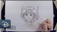 How-To Draw Hiro From Disney's Big Hero 6 | Walt Disney World