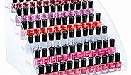 KINGROW Nail Polish Organizer 72 Bottles of 6 Layers Acrylic Display Rack Eyeglasses Storage Essential Oils Holder Makeup Organizer