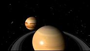 Animation of Saturn in the solar system