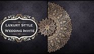 Elegant and Luxury Wedding Invitations | Royal Indian Wedding Card by Video Tailor | VTSD054