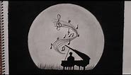 How to draw A Man playing Piano in moonlight - Creative Pencil Sketch