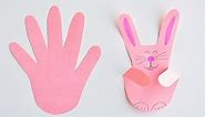 Paper Handprint Bunnies | Easy Easter Craft Using Construction Paper