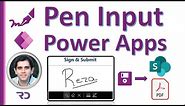 Power Apps Pen Input save to SharePoint & PDF (Signature)