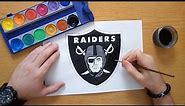How to draw the Las Vegas Raiders logo - NFL