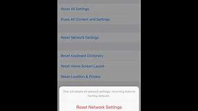 How to Reset Network Settings on iPhone 7