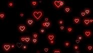 Neon Light Hearts Flying❤️Heart Background Video Loop | Animated Background | Wallpaper Heart
