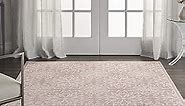Nourison Jubilant Floral Ivory/Pink 4' x 6' Area Rug, Easy -Cleaning, Non Shedding, Bed Room, Living Room, Dining Room, Kitchen (4x6)