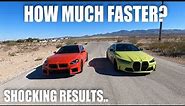 2024 G87 BMW M2 vs 2022 G82 M4 Comp xDrive Race!