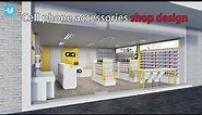 Retail mobile phone accessories shop design #phoneshop #shopdesign