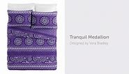 Vera Bradley Tranquil Medallion Cotton Quilt Set, Twin, Purple