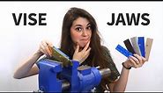 1 Vise, 6 DIY Vise Jaws (Brass, Wood, Plastic, Leather, & Felt)