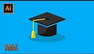 Daily Design | Graduation icon | Adobe Illustrator