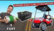We Install A Lithium Ion Battery And Navitas 600Amp Kit In This Yamaha Golf Cart!