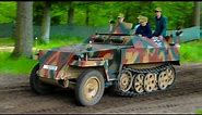 4 sdkfz 250 on the move at Militracks 2023