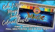 KOH-I-NOOR MAGIC JUMBO COLORED PENCILS | Unboxing, First Impressions, Full Swatching, & Blend Test