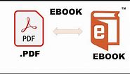 Convert PDF to Ebook Formats epub and more