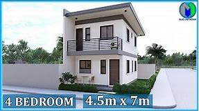 Small Two Storey House Design (4.5x7m) Apartment