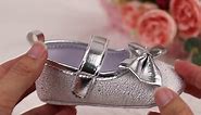 HsdsBebe Baby Girls Shoes Infant Mary Jane Bowknot Dress Shoe for Newborn 0-18M
