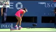Peng Shuai Cramping In Match vs Caroline Wozniacki US Open Semi-Final 2014 (HD)