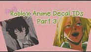 Roblox Anime Decal IDs | Part 3
