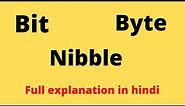 what is bit, byte, nibble? #bit #byte #nibble @Siman Studies