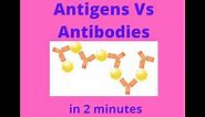 Antigens vs Antibodies in under 2 mins!